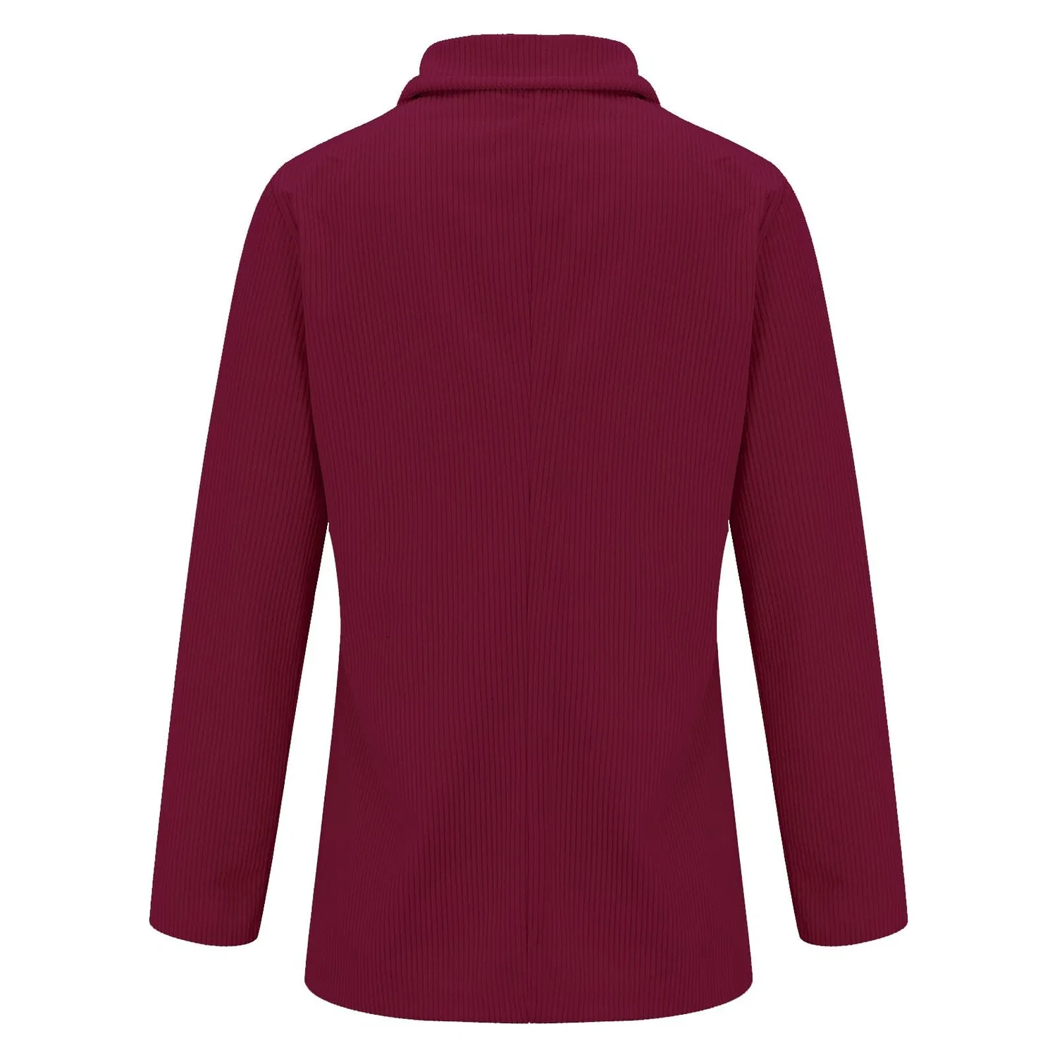 Женское пальто с лацканами из вельвета Plus Size Double Breasted Shacket, Vino — фото 4