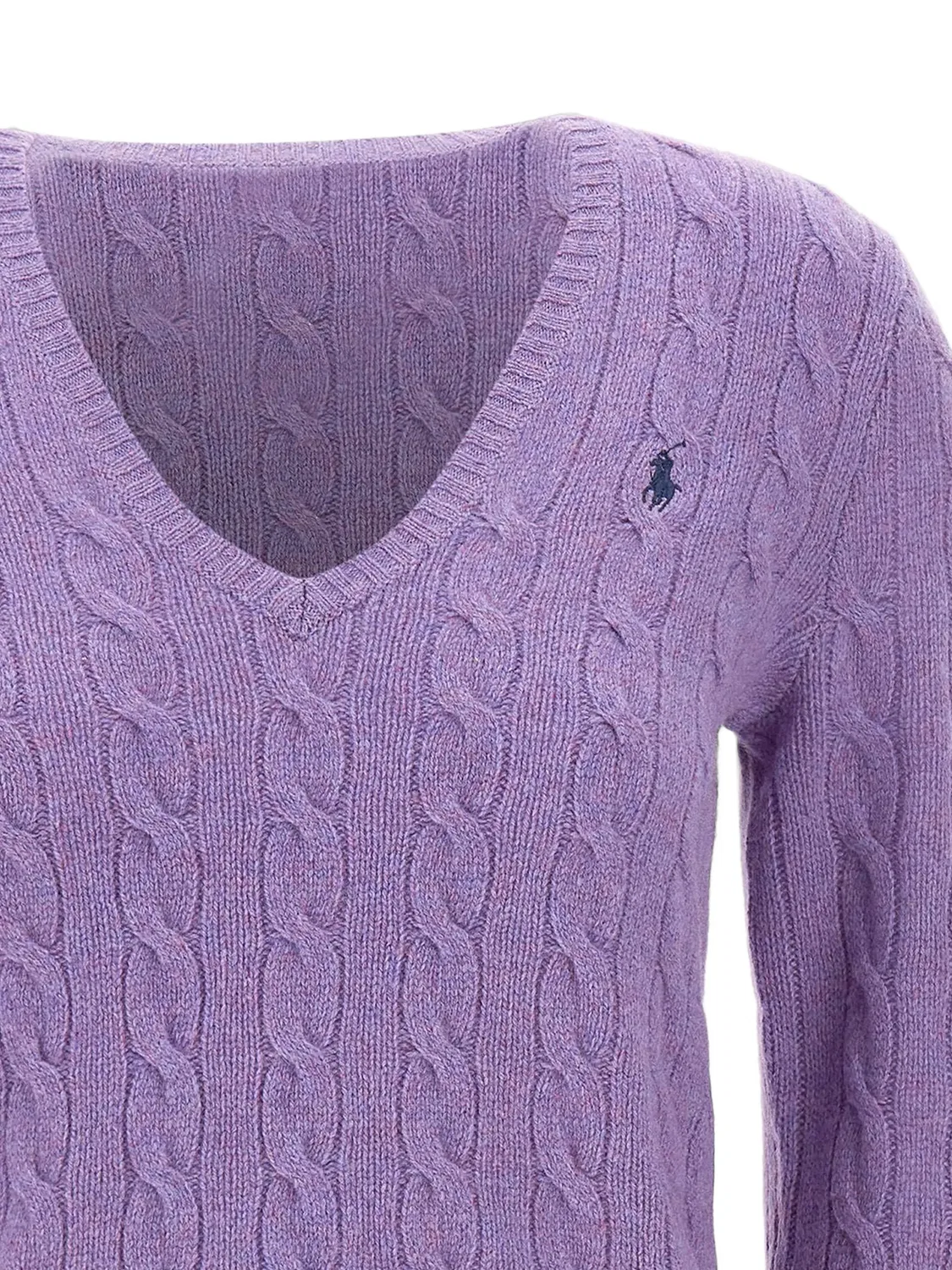 Polo Ralph Lauren Джемпер фиолетовый из шерсти и кашемира — фото 3