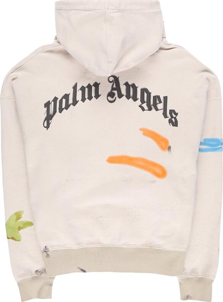 Худи Palm Angels Palm Neon Hoodie 'Off White/Multicolor', кремовый — фото 3