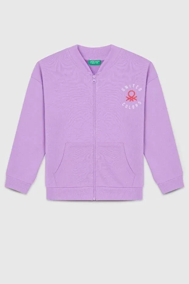 Детские свитшот для девочек с длинным рукавом United Colors Of Benetton, Lilac