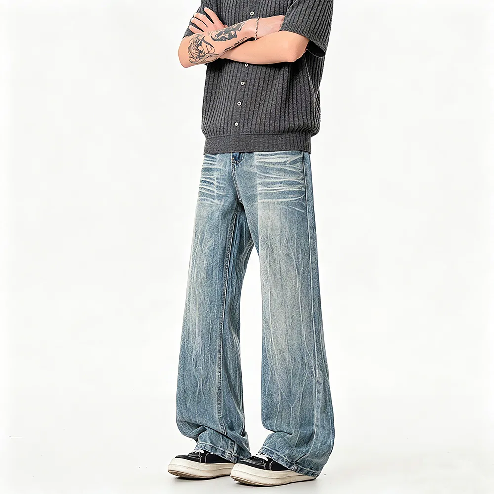 Детские джинсы с молнией и принтом Paris Lightning MostwantedLab, Denim Blue — фото 4