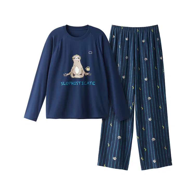 Детский комплект пижам BANANA IN, Dark Blue Sloth