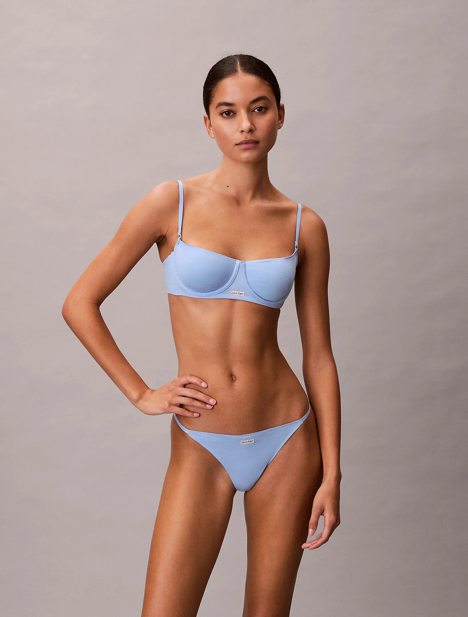 Трусы Calvin Klein Cotton Modal Bare, серо-голубой — фото 4