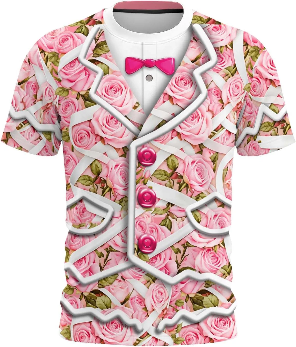 Футболка с принтом Unisex Tuxedo, Pink