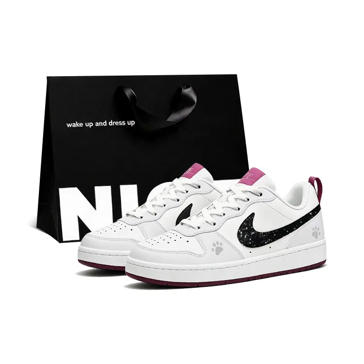 Детские скейтборд-кроссовки Court Borough с принтом, Nike, Gray White