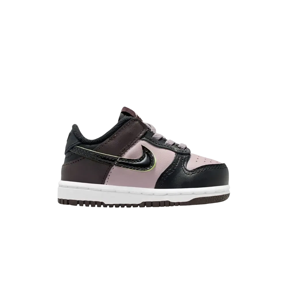 Кроссовки низкие Nike Dunk Low SE TD Particle Rose Black Velvet Brown White, Particle Rose Black Velvet Brown White