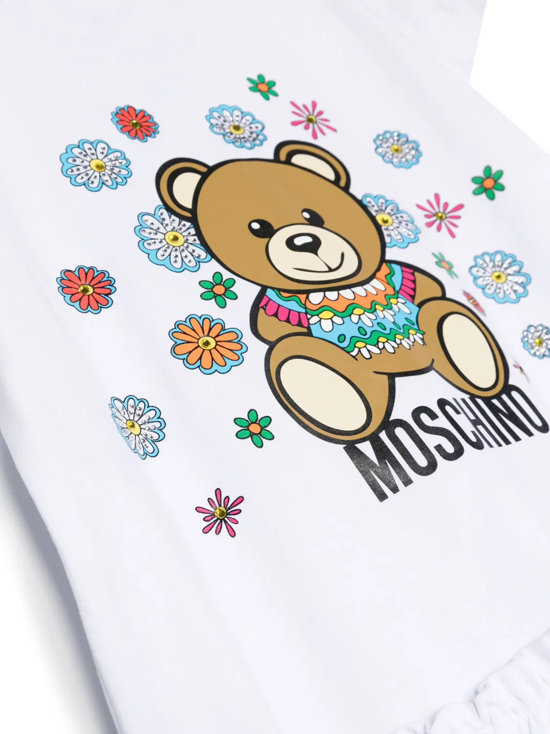 Платье с принтом мишек Moschino, белый — фото 3