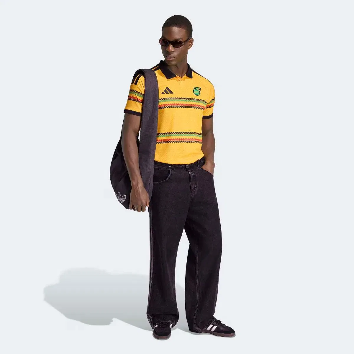 Мужская футболка Jamaica Mundial 2026 adidas, Amarillo Negro — фото 3