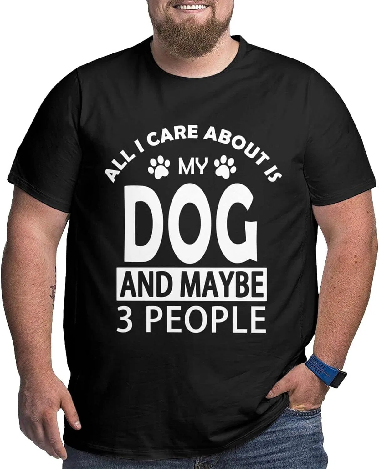 Женская футболка с графическим принтом Regular Fit, All I Care About is My Dog and Like Maybe 3 People