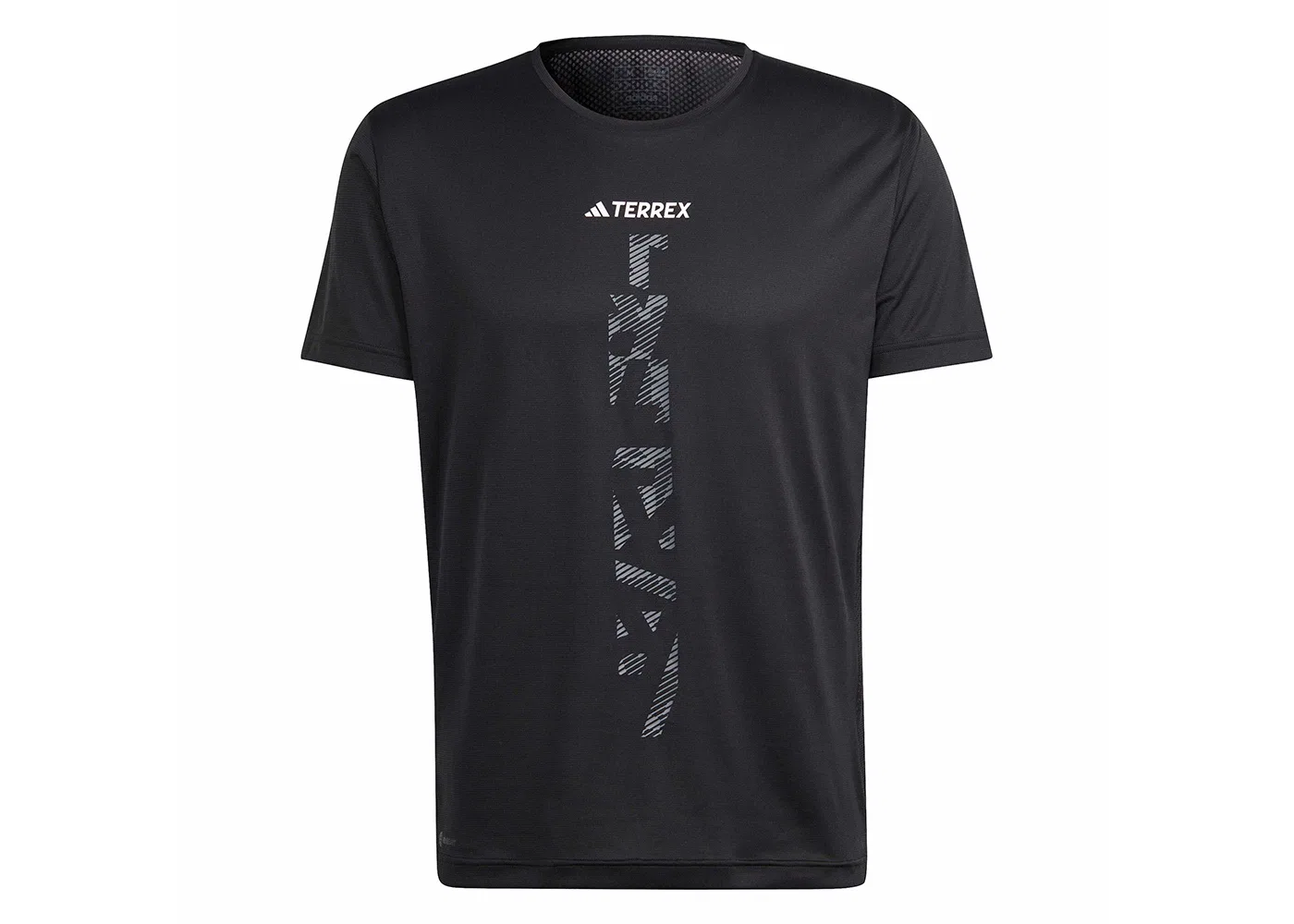 Мужская футболка для бега с принтом Terrex Agravic Trail Running Tee Adidas, черный