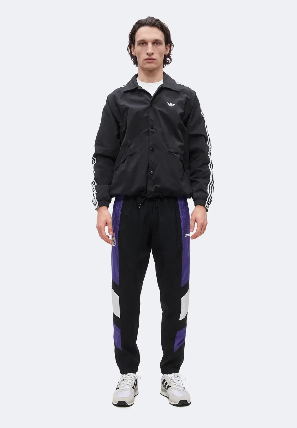 Спортивные штаны "Реал Мадрид" - клубная одежда Adidas Originals, Black — фото 2