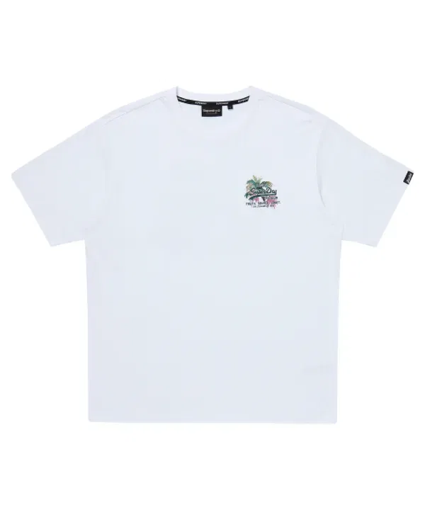 Футболка с принтом Palm Tree, Superdry, белый