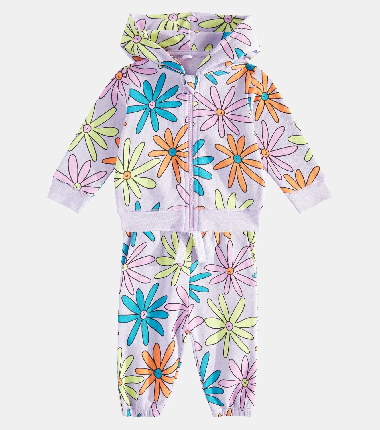 Детский спортивный костюм из флиса с принтом и хлопка Stella Mccartney Kids, фиолетовый — фото 2