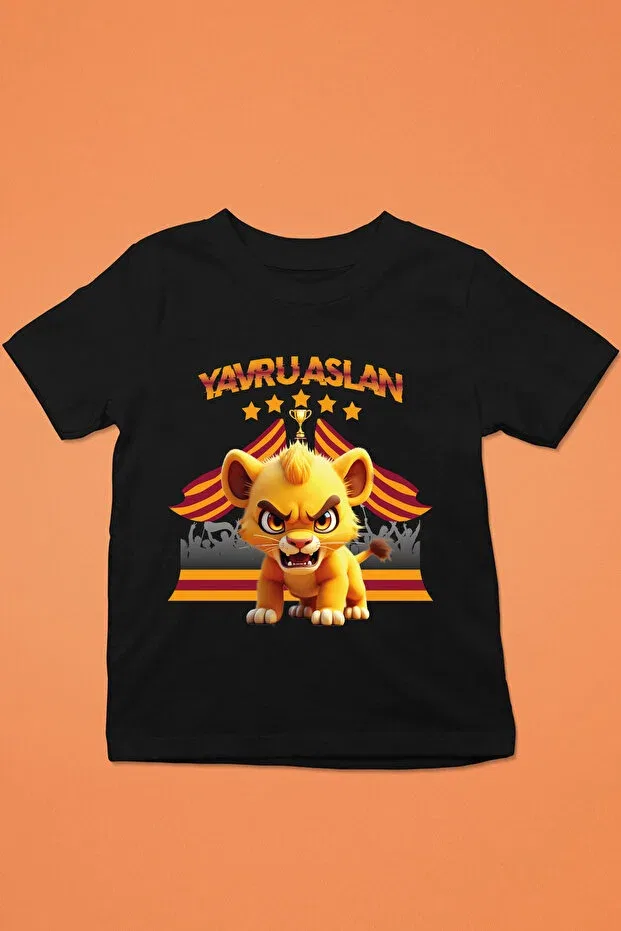 Детская футболка для девочек с принтом Lion Cub Fan Store, Black