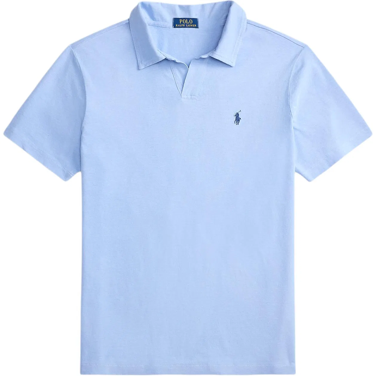 Мужское поло Bristol Blue Polo Collar Moderate Straight Fit Polo Ralph Lauren, Bristol Blue