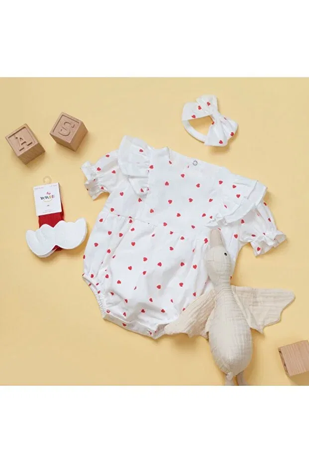 Детский комбинезон для девочек с принтом Little Ya Ya Love, Heart Patterned