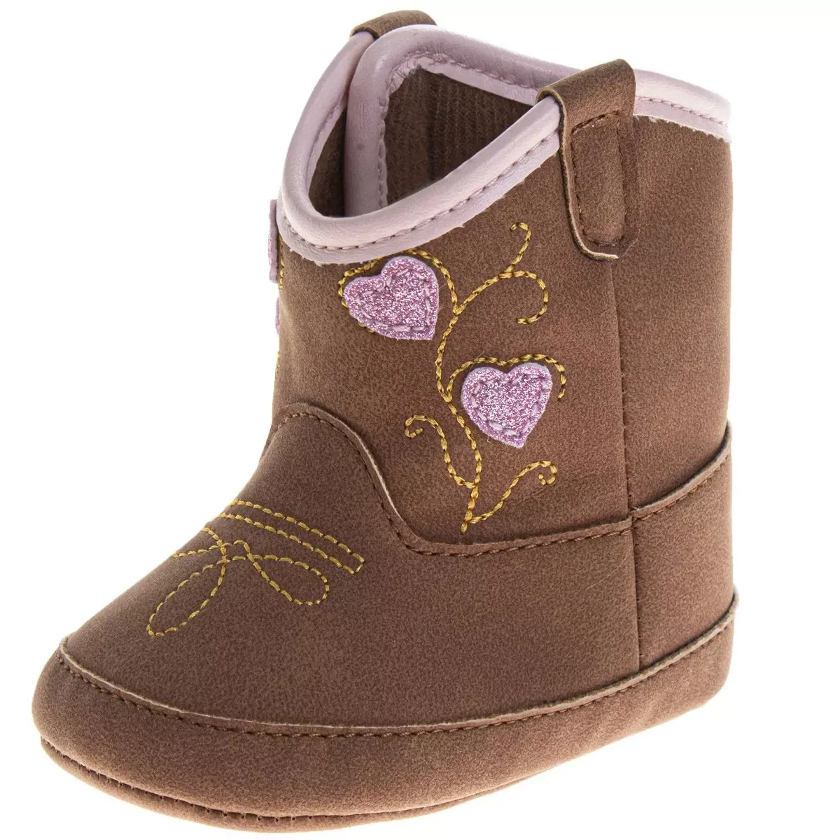 Детские ботиночки для девочек мягкие с начесом Cozy Warm Soft-Sole Winter Style Laura Ashley, Brown Pink
