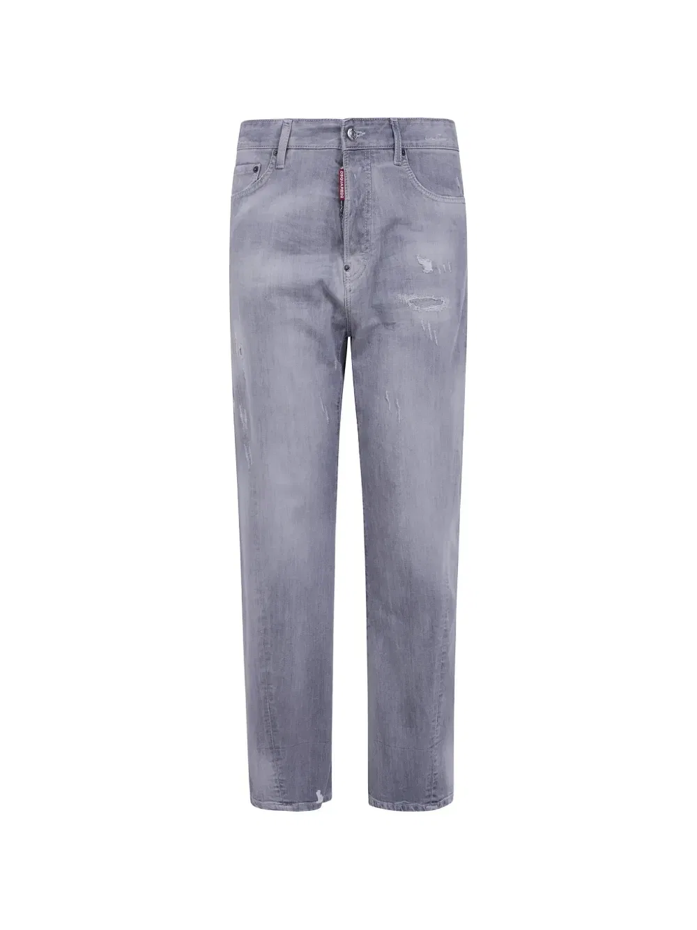 Потертые джинсы с широкими штанинами Dsquared2, серый