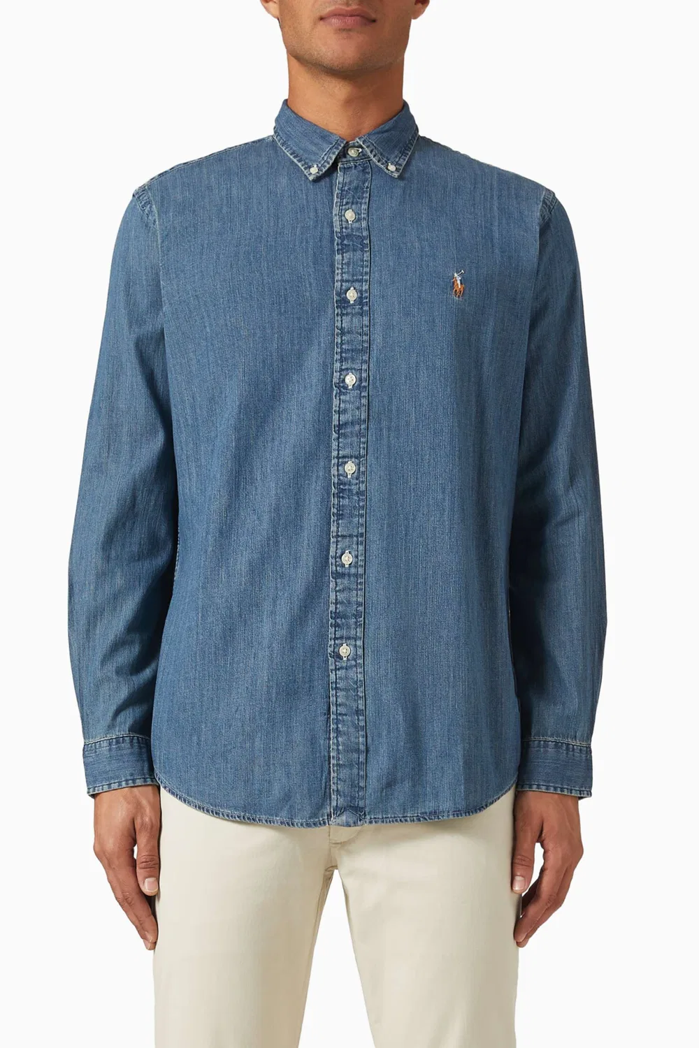 Рубашка джинсовая Pony Shirt Polo Ralph Lauren, синий