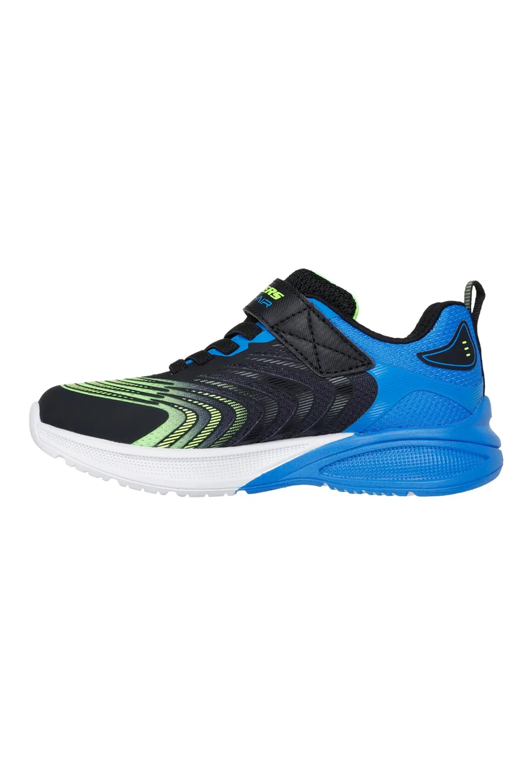 Детские кроссовки с амортизацией Microspec Max Advance Vortivox Skechers, Schwarz Grun Weiß — фото 2