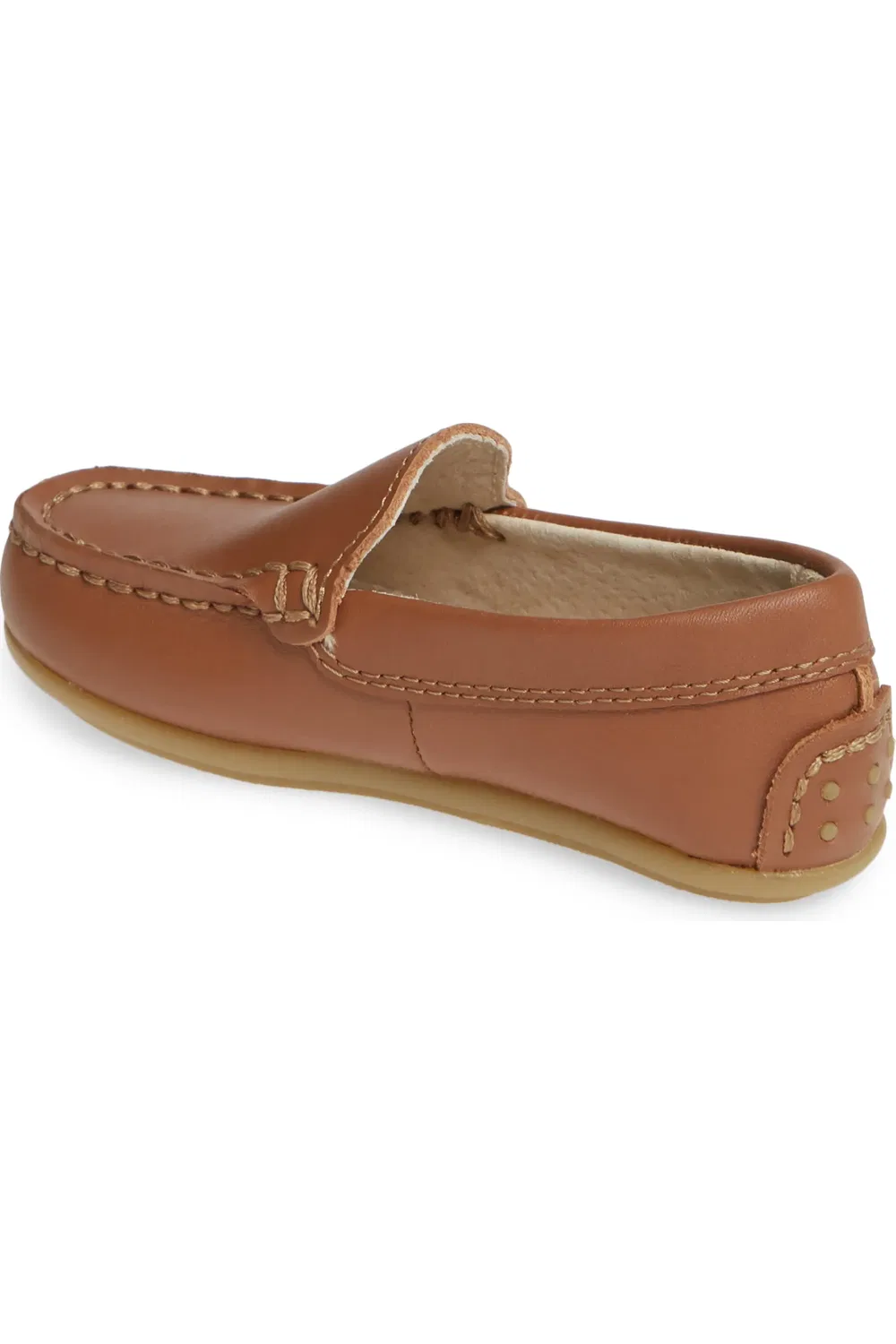 Детские туфли лоферы с мыском мокасин Brooklyn Moc Toe Footmates, Chestnut — фото 2