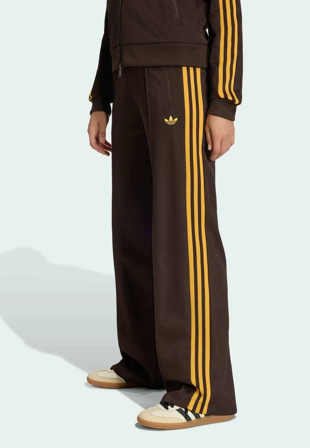 Классические спортивные штаны - брюки от спортивного костюма Adidas Originals, Aurora Coffee Preloved Yellow
