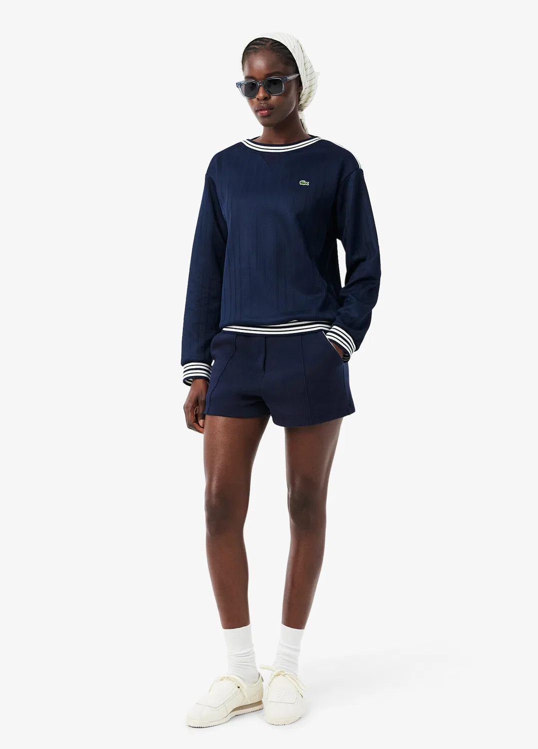 Шорты Lacoste Синие с логотипом — фото 3