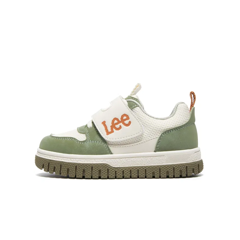 Детские кроссовки для скейтбординга с принтом Lee, Beige Green