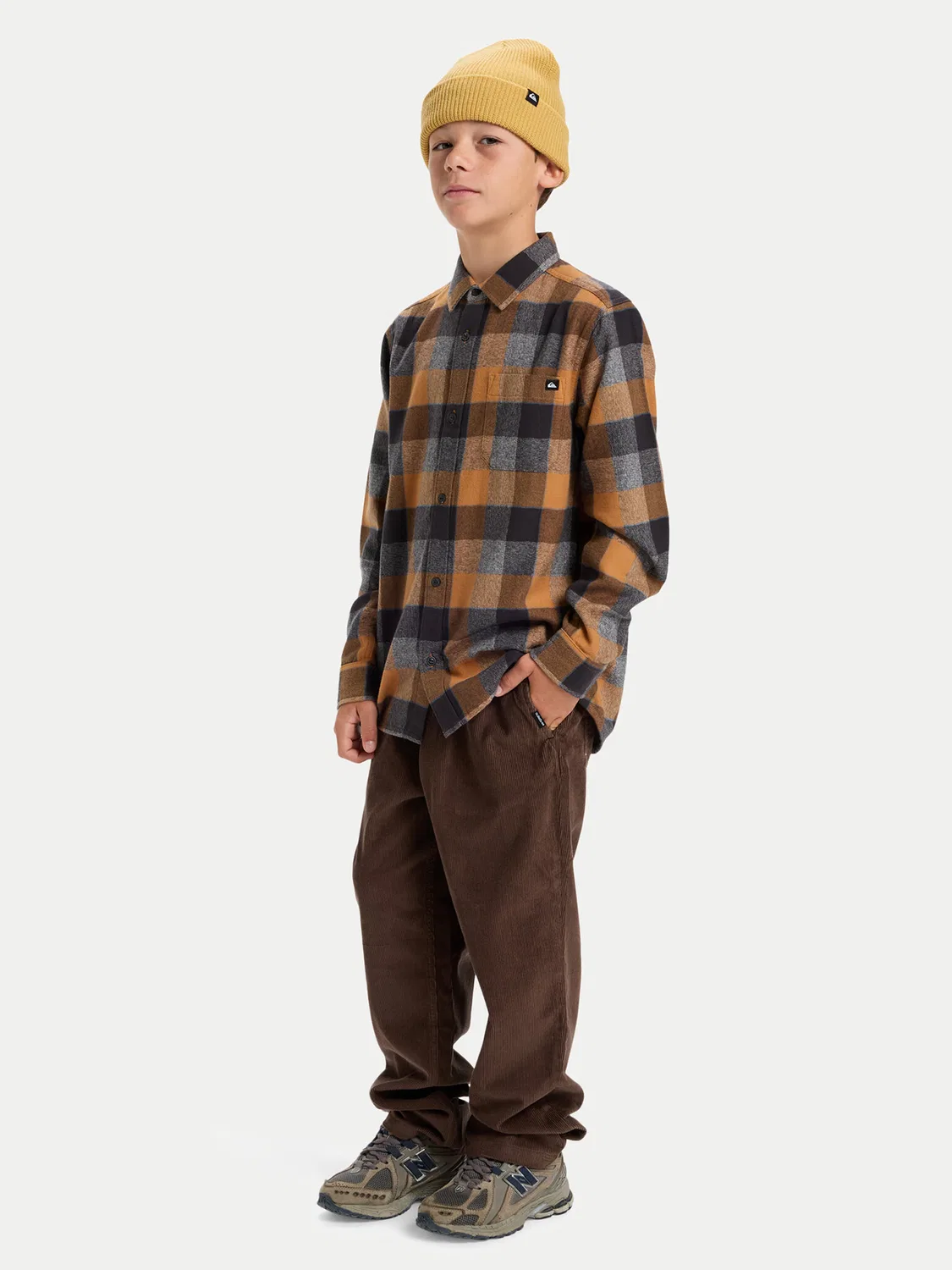 Рубашка стандартного кроя для мальчика Motherfly Plaid Quiksilver, разноцветный — фото 2