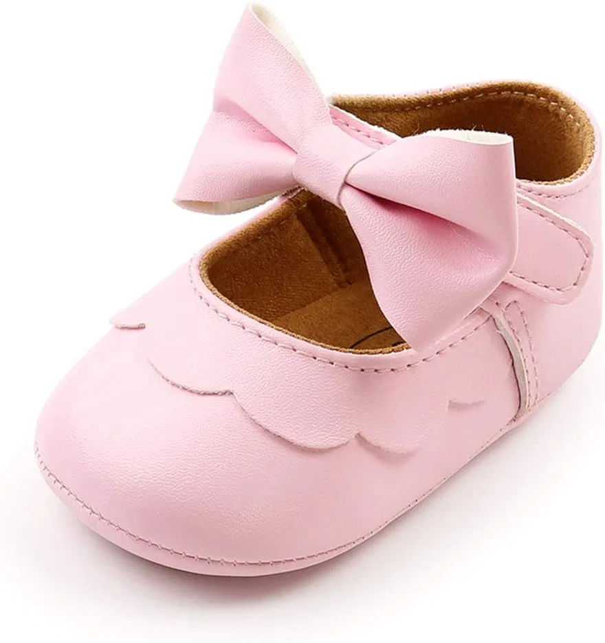 Детские туфли Мэри Джейн для девочек с бантом LAFEGEN, Pink