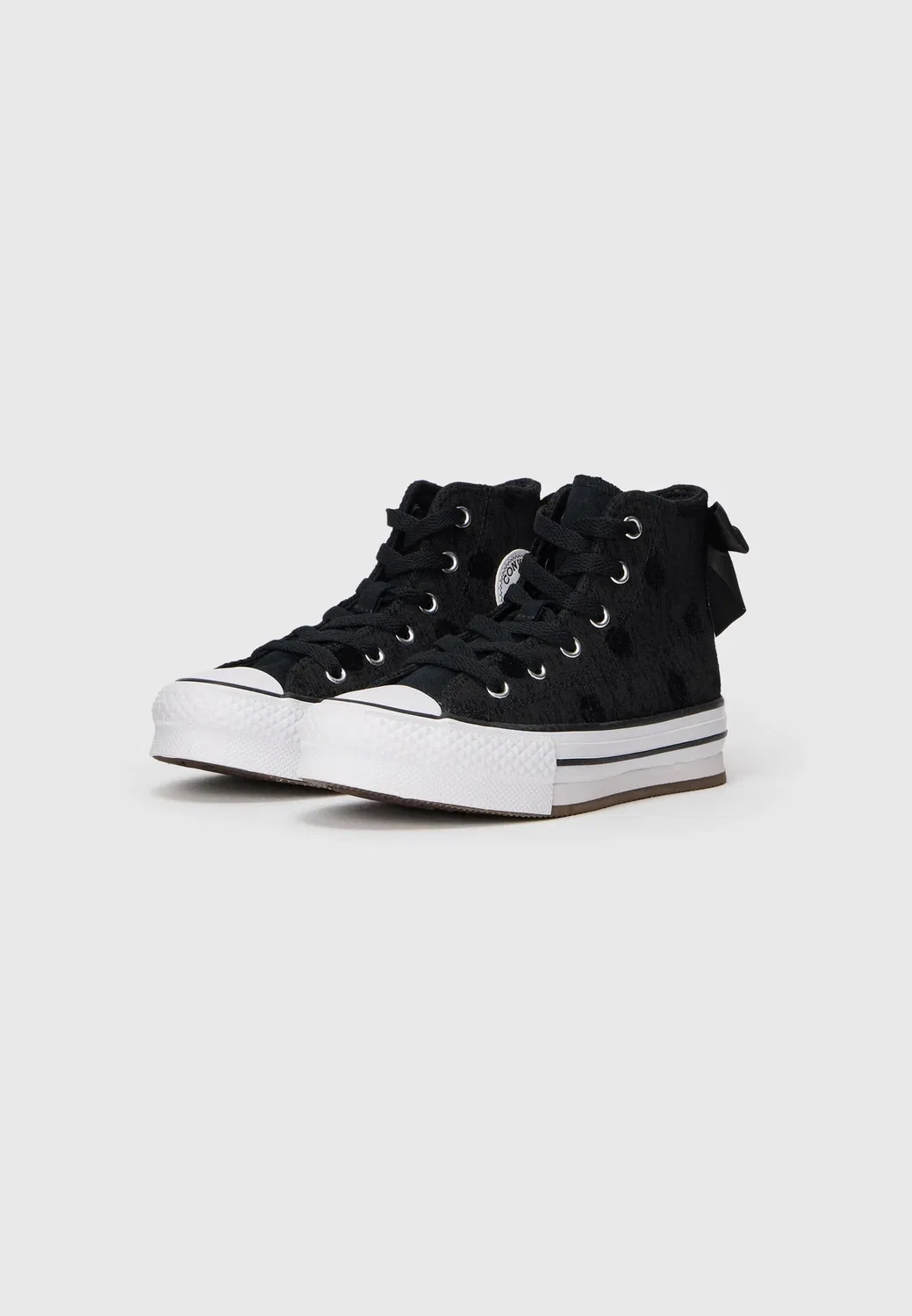 Кроссовки Chuck Taylor All Star Eva Lift унисекс - высокие кроссовки Converse, Black/White — фото 2