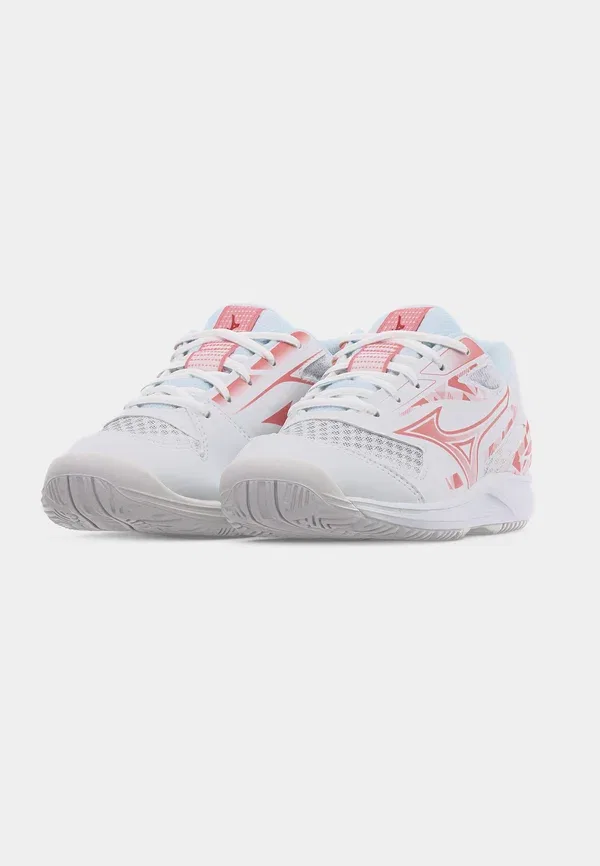 Кроссовки дышащие Stealth star 3 jr unisex Mizuno, White/Rose Elegance/Lava Falls, белый/розовый — фото 3
