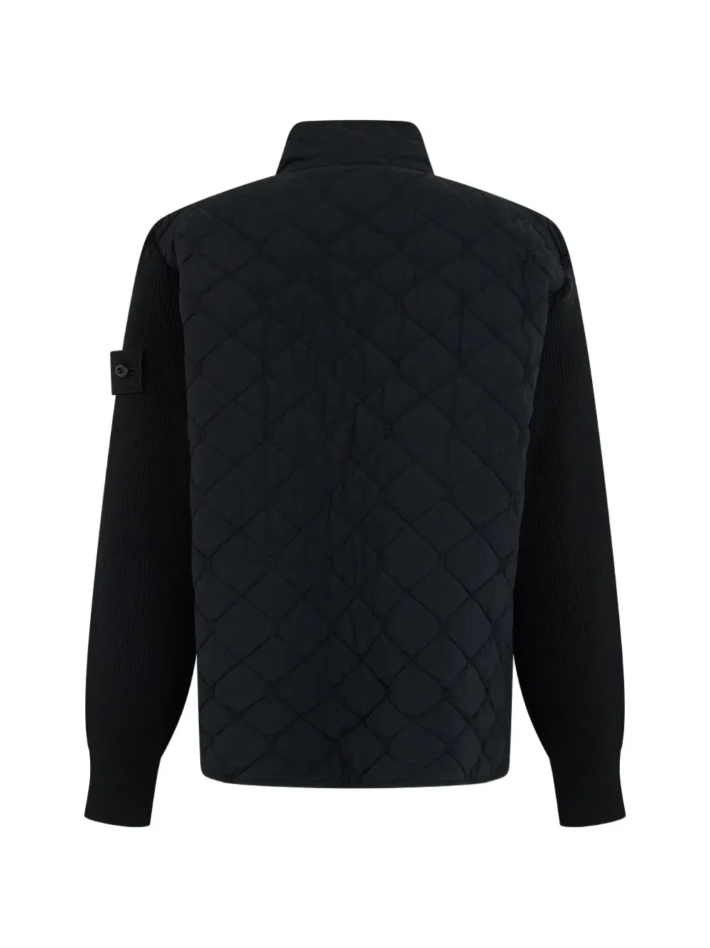 Стеганая куртка с вязаными рукавами Stone Island, черный — фото 2