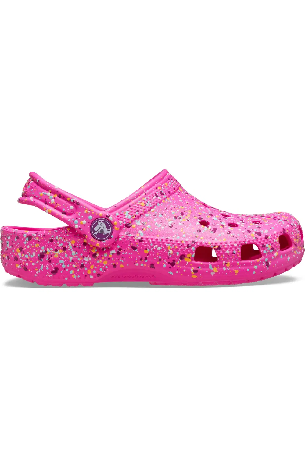 Детские сабо с принтом краски Classic Clog Crocs, Pink Crush — фото 2