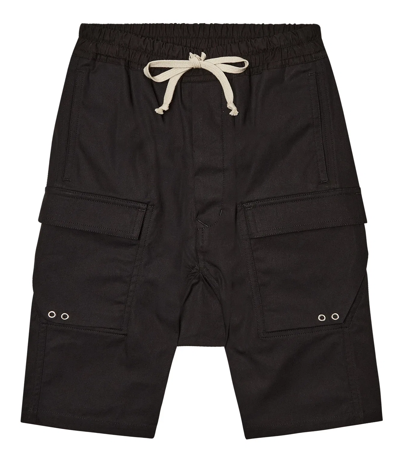 Шорты карго из смесового хлопка Pods Rick Owens Kids, черный