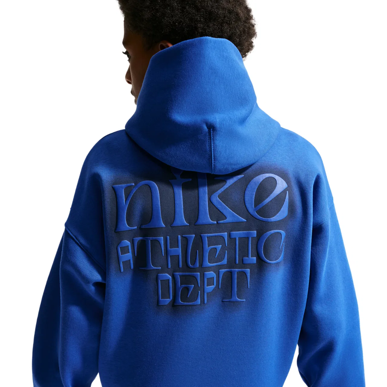 Детское худи с капюшоном оверсайз с принтом Nike NSW Club Fleece OS Hoodie Nike, Game Royal Game Royal Midnight Navy — фото 2