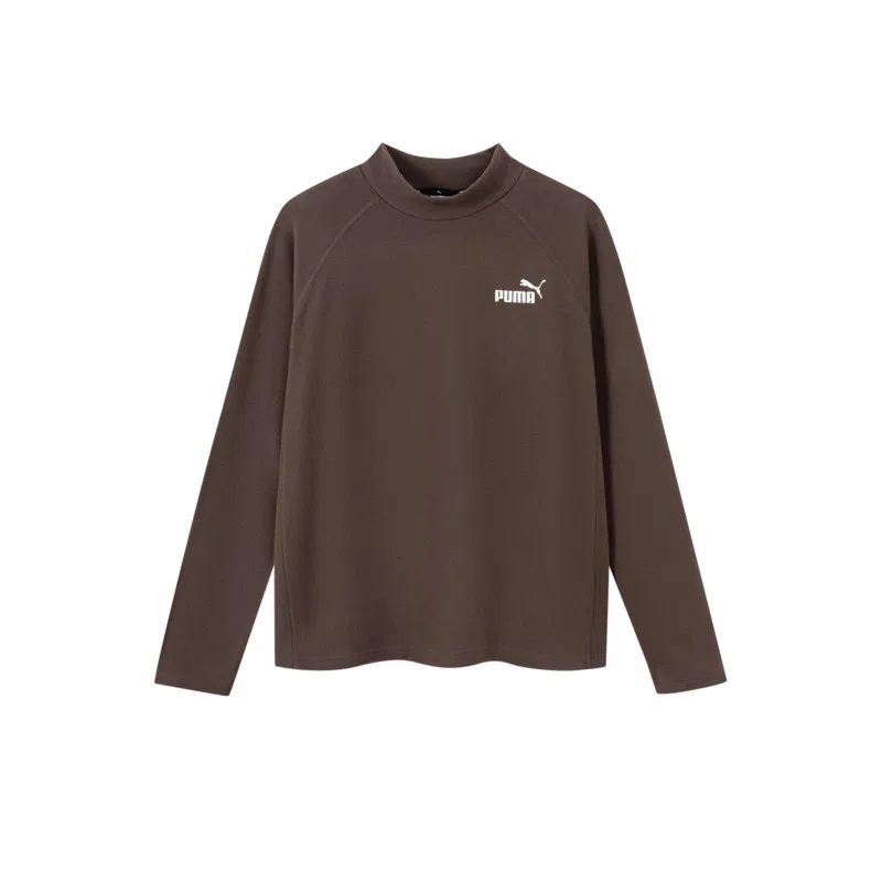 Футболка детская с полуводолазкой, PUMA, Coffee
