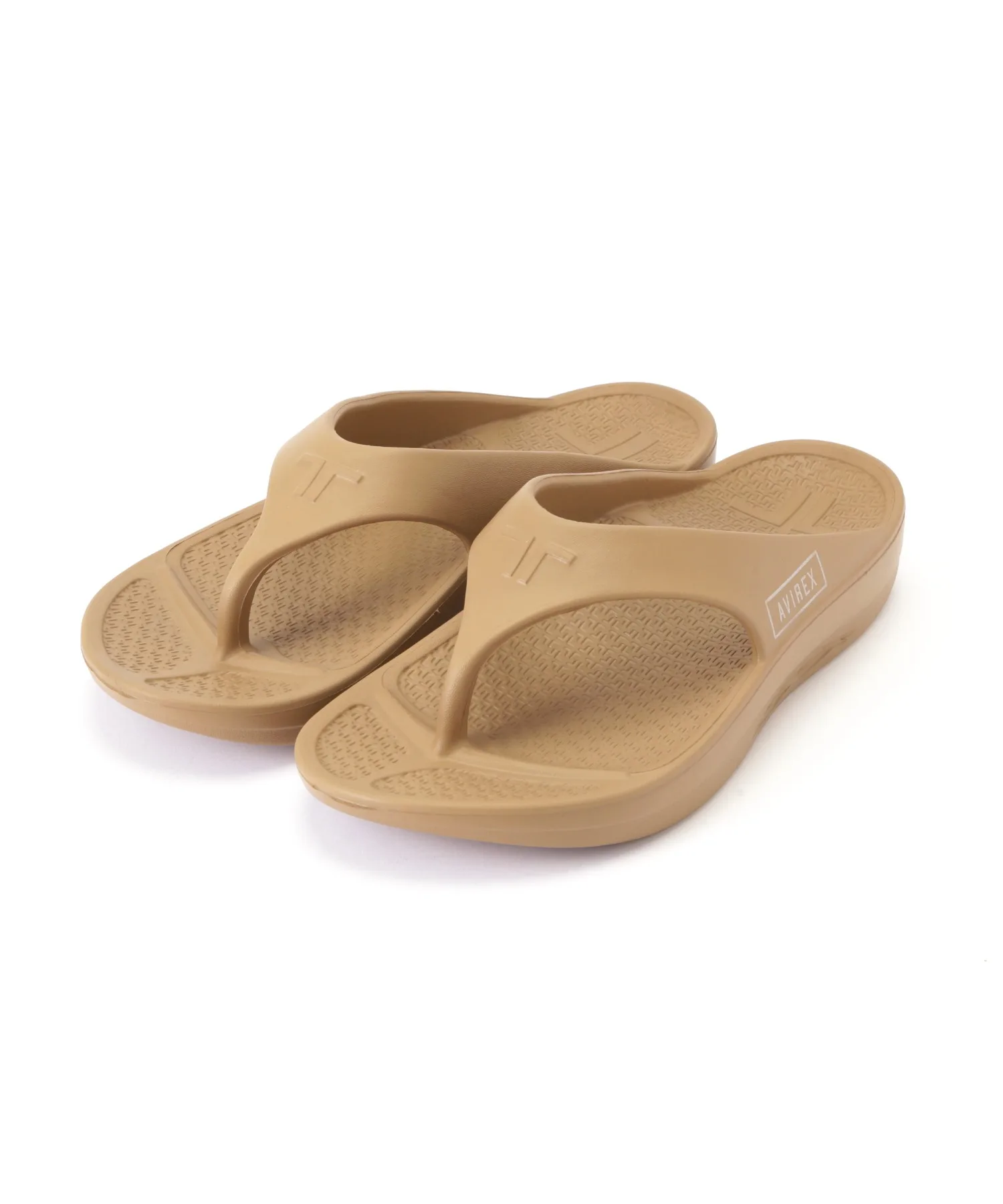 Мужские сланцы AVIREX FLIPFLOP резиновые бежевые