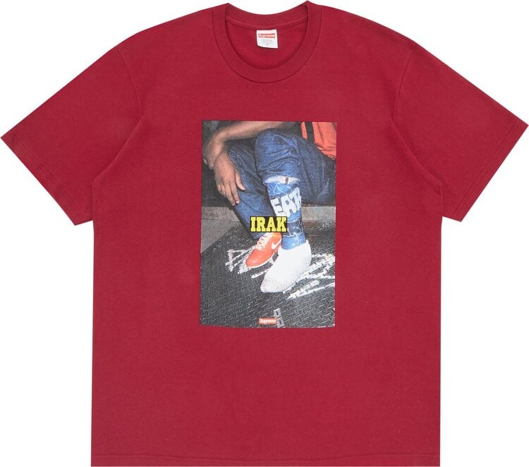 

Футболка Supreme x IRAK Cast Tee 'Cardinal', красный
