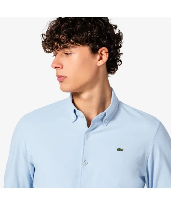 Мужская рубашка из джерси, однотонная, ch302e-55n, Lacoste — фото 2