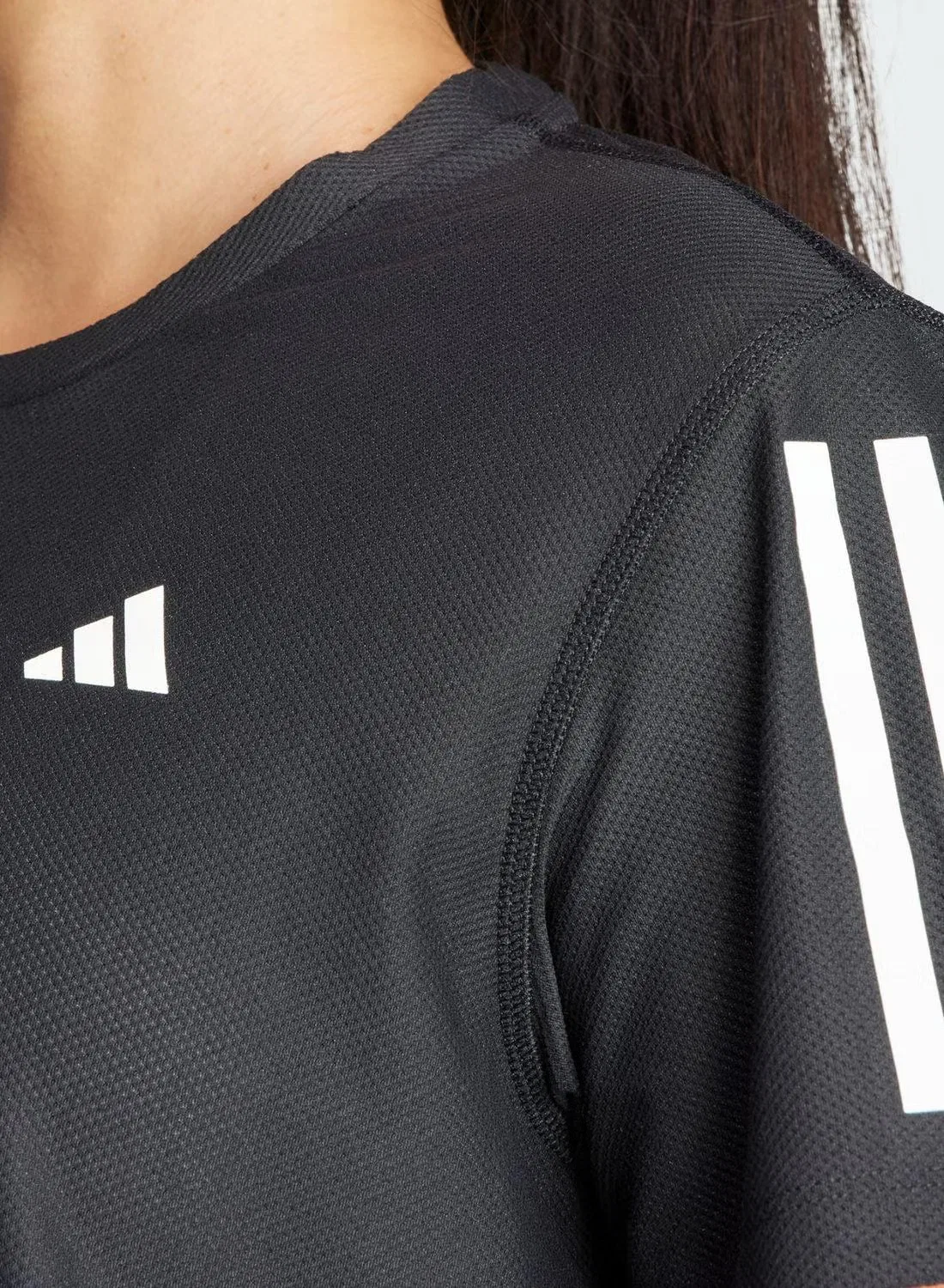 Футболка для бега с влагоотводящей тканью Own the Run Adidas, черный — фото 3