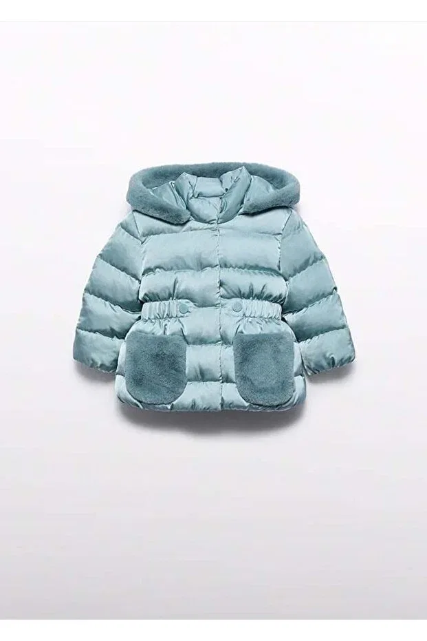 Детское пальто для девочек с капюшоном Abel lula baby girl coat Mayoral, Blue