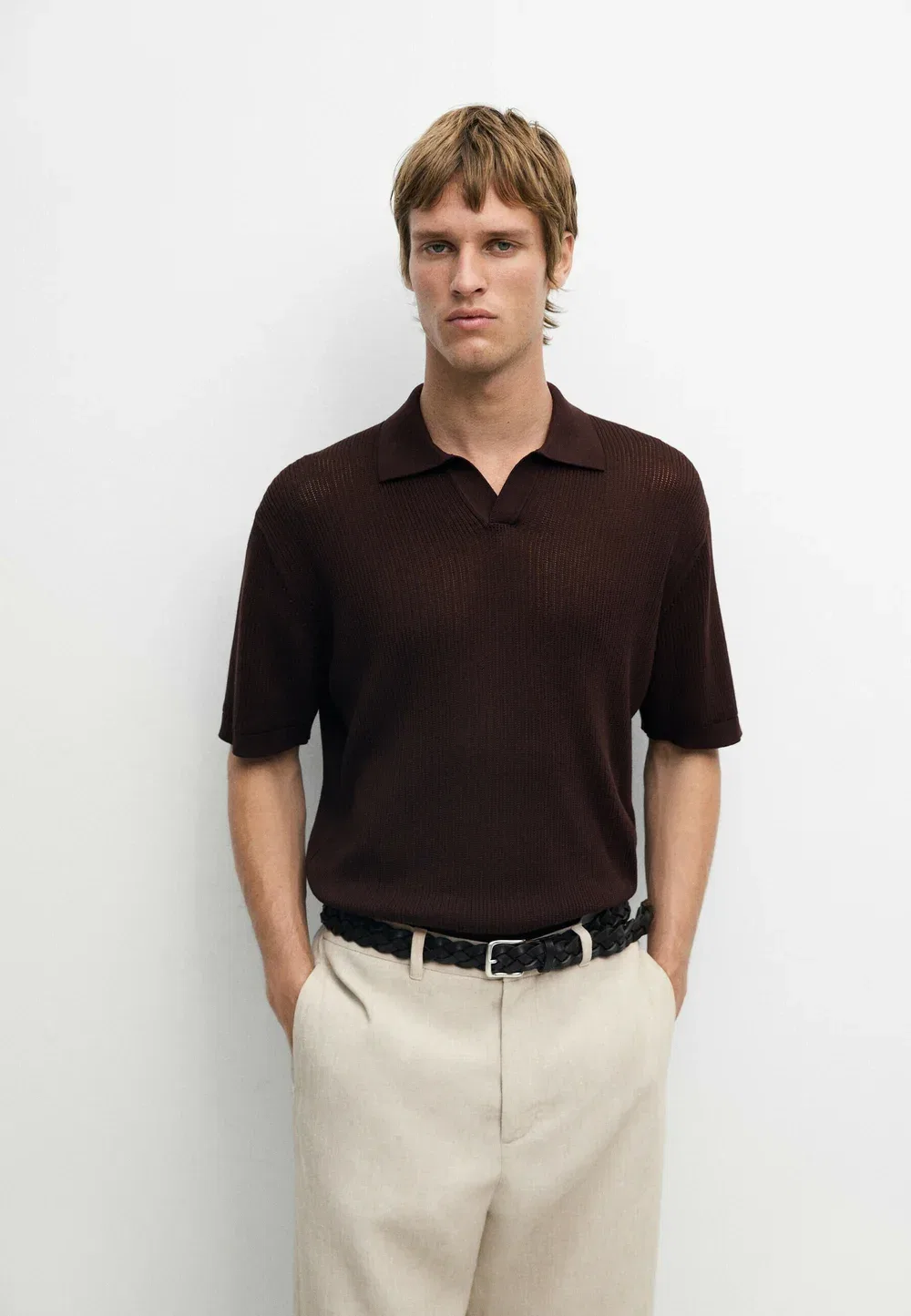 Рубашка поло Massimo Dutti, Bordeaux