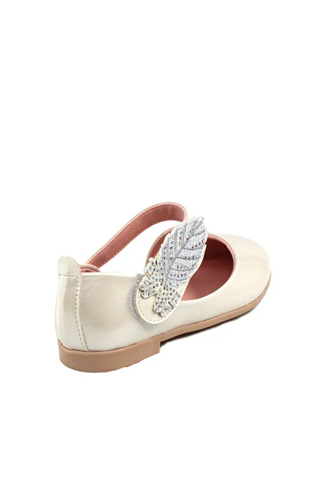 Детские балетки для девочек с принтом Orthopedic leaf detailed daily girl's ballet flat insole Pabuçland, Sedef — фото 3