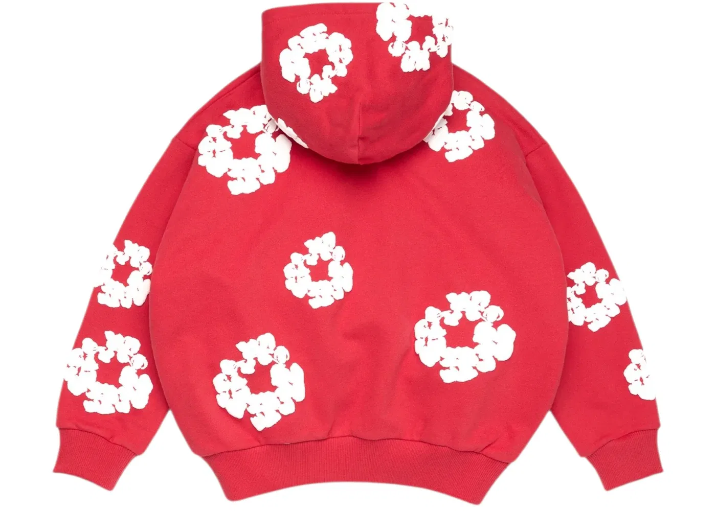 Детская худи с принтом Denim Tears Cotton Wreath Zip Hoodie, Red — фото 2