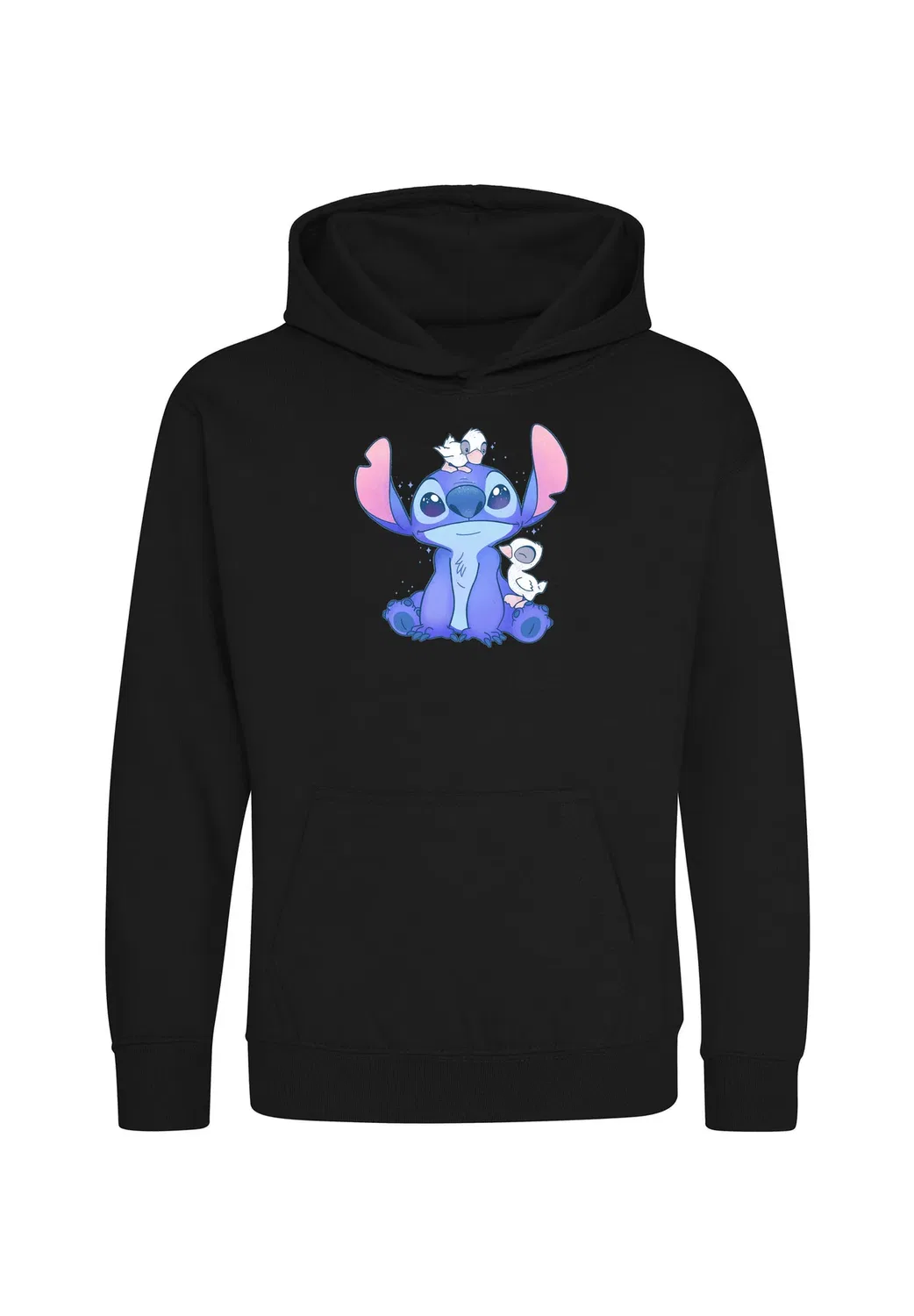Толстовка с милыми уточками из мультфильма «Лило и Стич» Disney, Jet Black
