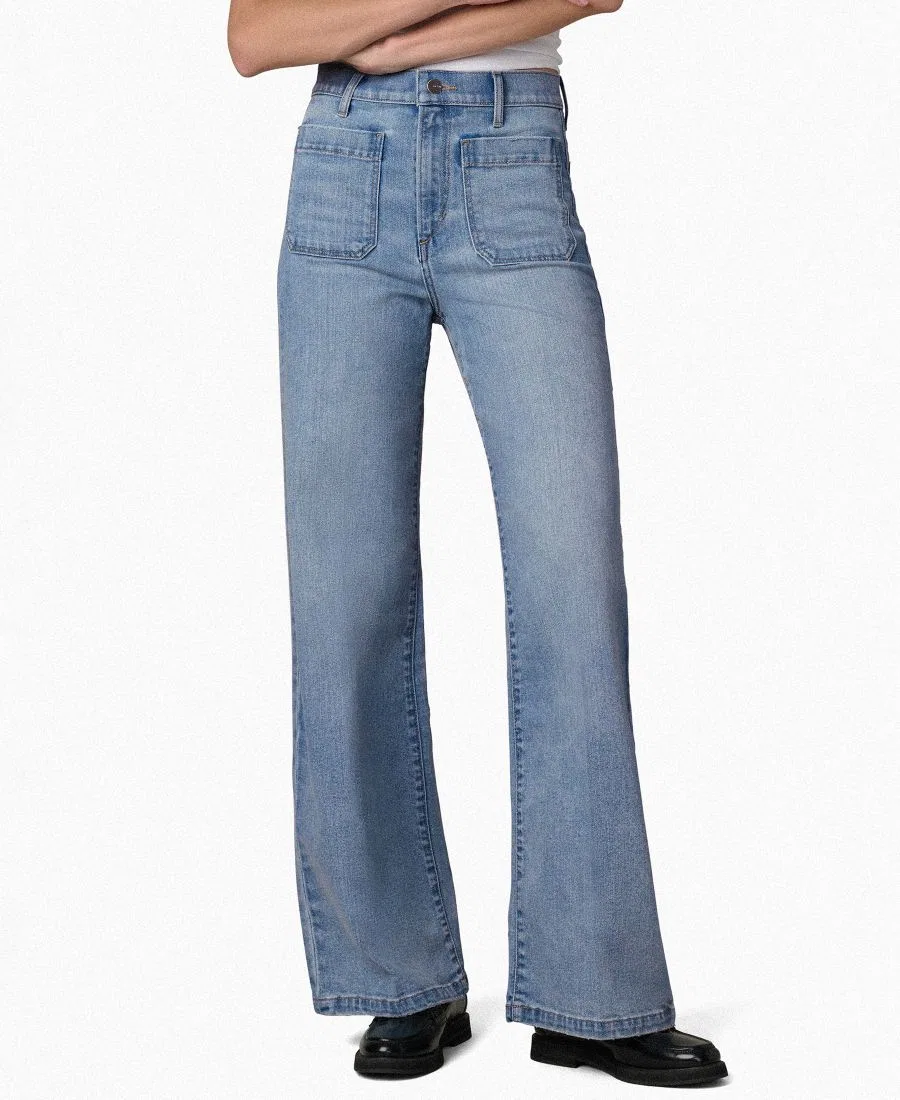 Джинсы женские с высокой посадкой и патч-карманами The Mia Patch Pocket High-Rise Wide Joe's Jeans, Amiable