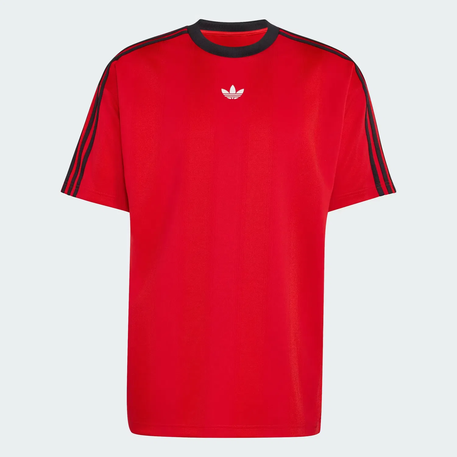 Мужская футболка свободного кроя Adicolor Jacquard Adidas Originals, ярко-красный — фото 4