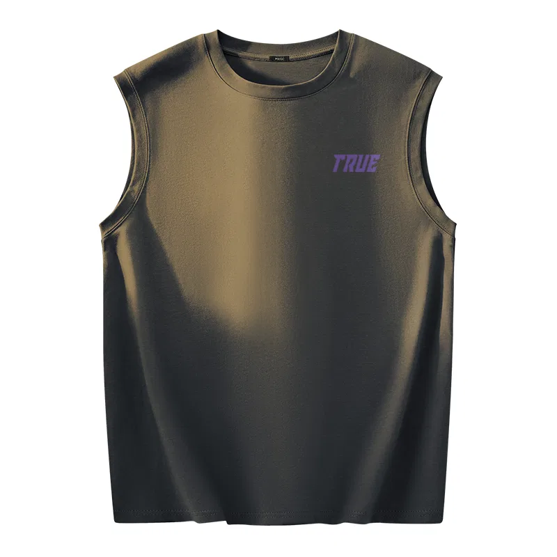 Детский топ без рукавов MINISO, [40° Refreshing]Dark Gray (Mystic Purple Future Chest Logo)