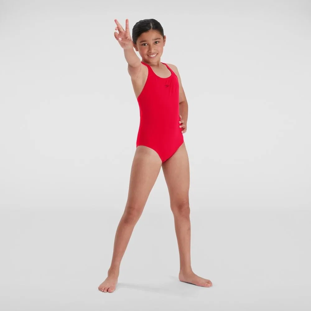 Детский цельный купальник для девочек Speedo Eco+ Medalist, Rot